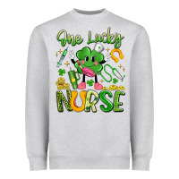 Heather Grey one lucky nurse Heavyweight Sweatshirt - Artiststas