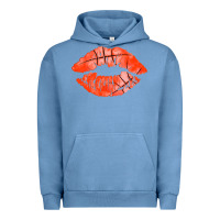 Pigment Pebble Blue basketball lips Urban Hoodie - AdoDesignShop