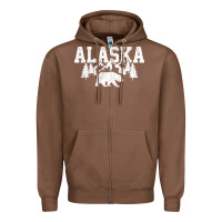 Chestnut Alaska Mountains Forest Hunting Usa Zipper Hoodie - longCreatives