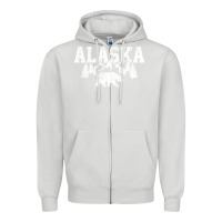 Dove Grey Alaska Mountains Forest Hunting Usa Zipper Hoodie - longCreatives