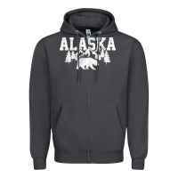 Smoke Alaska Mountains Forest Hunting Usa Zipper Hoodie - longCreatives