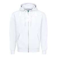 White Alaska Mountains Forest Hunting Usa Zipper Hoodie - longCreatives