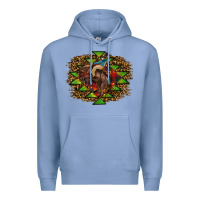Colony Blue Western Christmas Rodeo Distressed Premium Hoodie - RanaPortraitStore