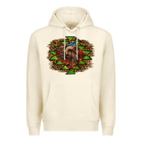 Sandshell Western Christmas Rodeo Distressed Premium Hoodie - RanaPortraitStore