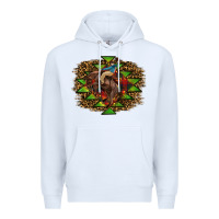 White Western Christmas Rodeo Distressed Premium Hoodie - RanaPortraitStore