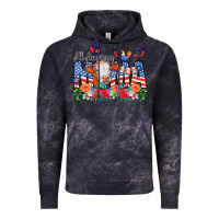 Cloud Black All American Mama Cow Flowers Vintage Hoodie - CowCowDesign