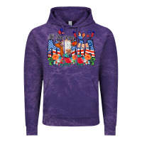 Cloud Purple All American Mama Cow Flowers Vintage Hoodie - CowCowDesign