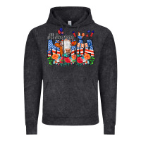 Vintage Black All American Mama Cow Flowers Vintage Hoodie - CowCowDesign