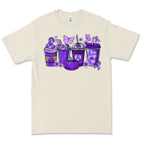 Bone Cancer coffee cups purple ribbon Premium Tee - NancyCooperArtShop