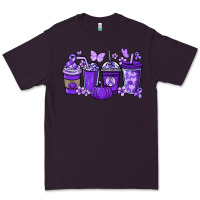 Plum Cancer coffee cups purple ribbon Premium Tee - NancyCooperArtShop