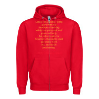 Red Life Is Not A Journey To The Grave With The Intention Zipper Hoodie - longCreatives