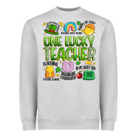 Heather Grey one lucky teacher lucky charm Heavyweight Sweatshirt - Artiststas
