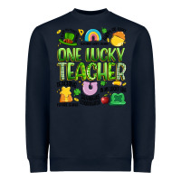 Navy one lucky teacher lucky charm Heavyweight Sweatshirt - Artiststas