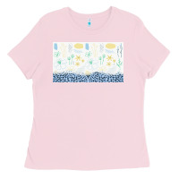 Bubblegum Pink doodle flowers sippy cup tbs Ladies Tee - TumblerDesignByShophia