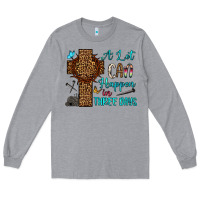 Heather Grey Easter Day A lot can happen in three days Long Sleeve Tee - OliviaCreatesArt