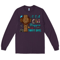 Plum Easter Day A lot can happen in three days Long Sleeve Tee - OliviaCreatesArt