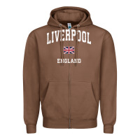 Chestnut Liverpool England Vintage Athletic Sports Design Zipper Hoodie - longCreatives