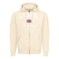 Sandshell Liverpool England Vintage Athletic Sports Design Zipper Hoodie - longCreatives