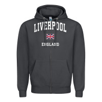 Smoke Liverpool England Vintage Athletic Sports Design Zipper Hoodie - longCreatives