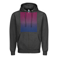 Charcoal Heather Bisexual Pride Subtle Bi Zipper Hoodie - longCreatives