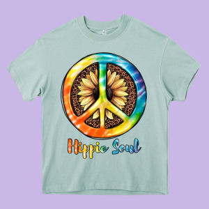 Hippie  Soul Heavy Core Tee Designed By Jahusdesignshop