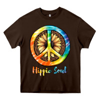 Chocolate Brown Hippie  Soul Heavy Core Tee - JahusDesignShop