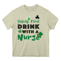 Mossy Safety First Drink With A Nurse Heavy Core Tee - Bettercallsaul