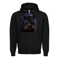 Black Black Panther, Big Cat T Zipper Hoodie - longCreatives