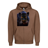 Chestnut Black Panther, Big Cat T Zipper Hoodie - longCreatives