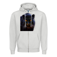 Dove Grey Black Panther, Big Cat T Zipper Hoodie - longCreatives