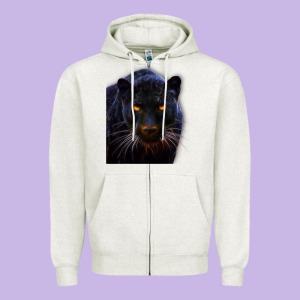Black Panther, Big Cat T Zipper Hoodie Designed By Longcreatives