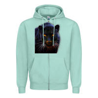 Seafoam Black Panther, Big Cat T Zipper Hoodie - longCreatives
