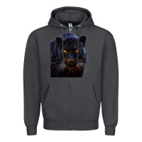 Smoke Black Panther, Big Cat T Zipper Hoodie - longCreatives