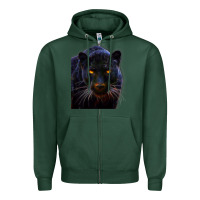 Sports Green Black Panther, Big Cat T Zipper Hoodie - longCreatives