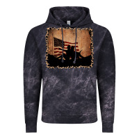Cloud Black America Western Cowboy and Cowgirl Leopard Frame Vintage Hoodie - CowCowDesign