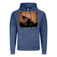 Vintage Denim America Western Cowboy and Cowgirl Leopard Frame Vintage Hoodie - CowCowDesign