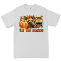 Dove Grey Tis' the season Football yellow helmet Premium Tee - NancyCooperArtShop
