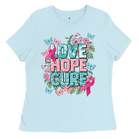 Baby Blue Love hope cure cancer Awareness Ladies Tee - HowdyJamesFarm
