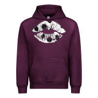 Mauve Wine soccer lips Urban Hoodie - AdoDesignShop