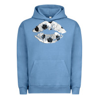 Pigment Pebble Blue soccer lips Urban Hoodie - AdoDesignShop