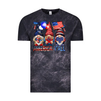 Cloud Black America y'all with gnomies Vintage Tee - HowdyJamesFarm