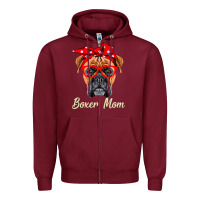Burgundy Boxer Mom Dogs  Mothers Day Dog Lovers Gifts For Women Zipper Hoodie - longCreatives