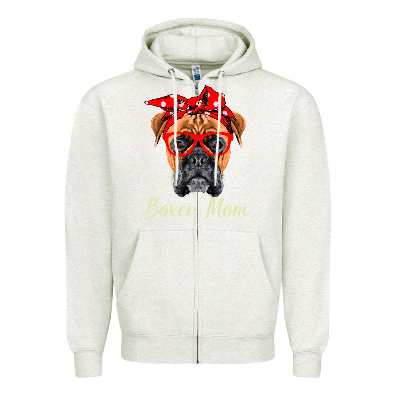 Boxer Mom Dogs  Mothers Day Dog Lovers Gifts For Women Zipper Hoodie by longCreatives | Teevron