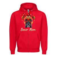 Red Boxer Mom Dogs  Mothers Day Dog Lovers Gifts For Women Zipper Hoodie - longCreatives