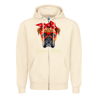 Sandshell Boxer Mom Dogs  Mothers Day Dog Lovers Gifts For Women Zipper Hoodie - longCreatives