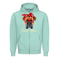 Seafoam Boxer Mom Dogs  Mothers Day Dog Lovers Gifts For Women Zipper Hoodie - longCreatives