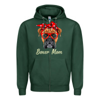 Sports Green Boxer Mom Dogs  Mothers Day Dog Lovers Gifts For Women Zipper Hoodie - longCreatives