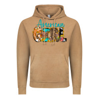 Vintage Camel American Girl, western Cowhide Vintage Hoodie - CowCowDesign