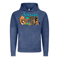 Vintage Denim American Girl, western Cowhide Vintage Hoodie - CowCowDesign