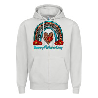 Happy Mother's Day Rainbow Zipper Hoodie | Teevron